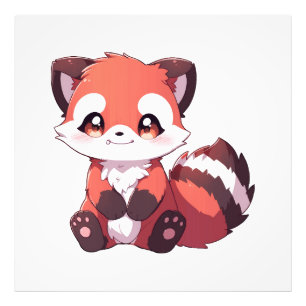 Foto  panda vermelho fofo