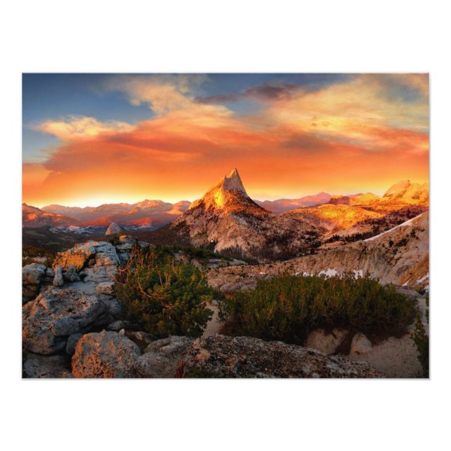 Foto Panorama Sunset do Pico de Tressider - Yosemite (Frente)