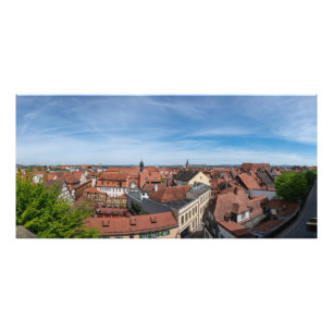 Foto Panorama vê a velha cidade de cima em Bamberg