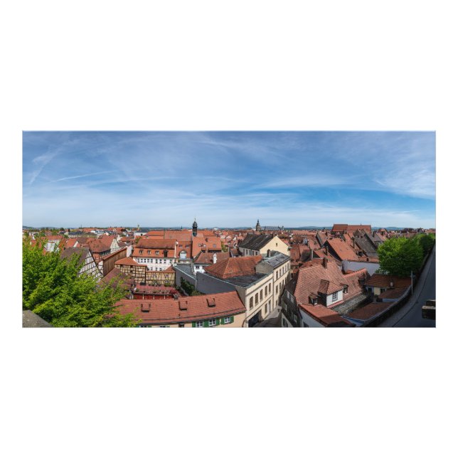 Foto Panorama vê a velha cidade de cima em Bamberg (Frente)