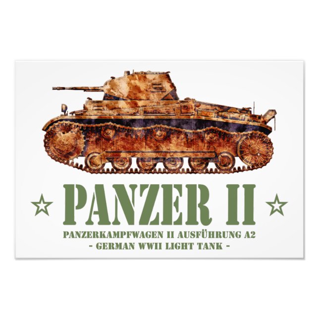 Foto Panzer II A2 Guerra Mundial 2 Tanque alemão leve (Frente)