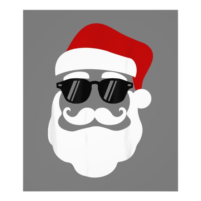 Foto Papai Noel com óculos escuros Design de Natal engr (Frente)