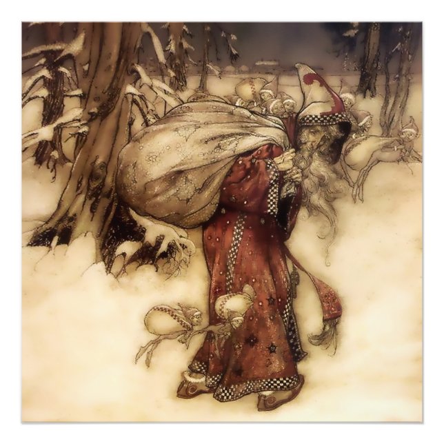 Foto "Papai Noel" de Arthur Rackham (Frente)