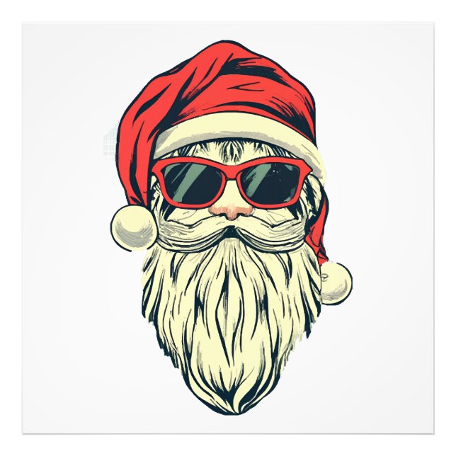 Foto papai noel de óculos (Frente)