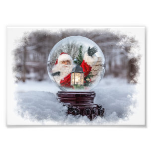 Foto Papai Noel em Globo de Neve