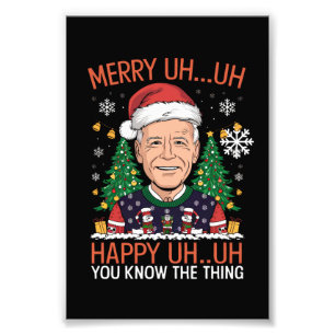 Foto Papai Noel Engraçado Joe Biden Feliz Ah Ah Natal F