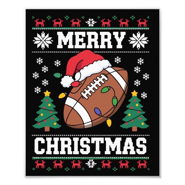 Foto Papai Noel estilo suéter feio de Natal Futebol Ame (Frente)