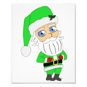 Foto Papai Noel traje verde chibi