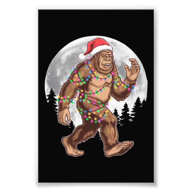 Foto Papais noeis Bigfoot Árvore de Natal Luzes Xmas Sa (Frente)