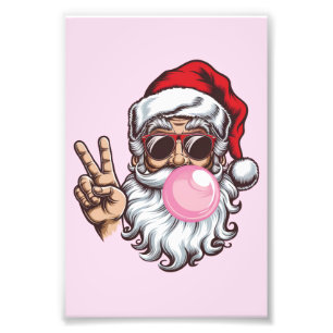 Foto Papais noeis de Natal soprando a bolha