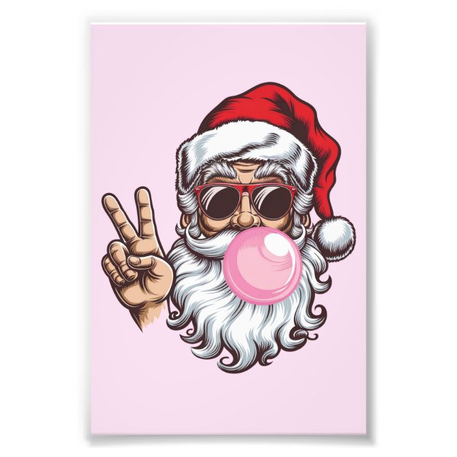 Foto Papais noeis de Natal soprando a bolha (Frente)