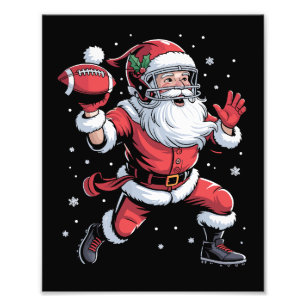 Foto Papais noeis jogando futebol americano no Natal