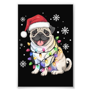 Foto Papais noeis Pug Christmas Lights Xmas Dog Lover