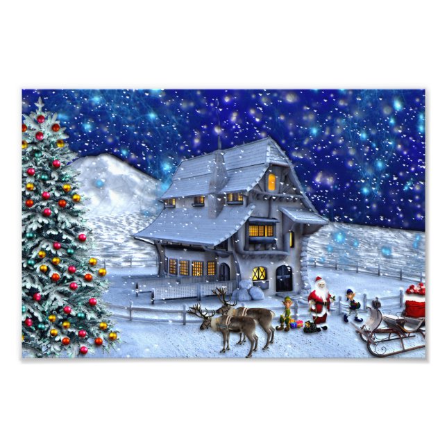 Foto Papais noeis Rudolph Elf com Sled (Frente)