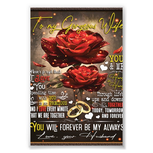 Foto Para Minha Esposa Presente, Presente De Casal, Pre (Frente)