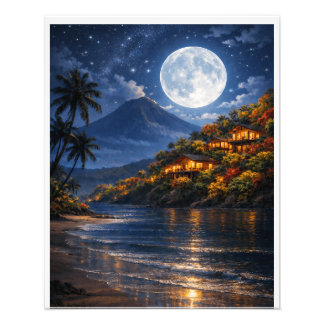 Foto Paraíso Noturno Tropical – Praia ao Luar