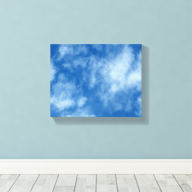 Foto parcialmente turva do céu azul na Canvas (Insitu(piso de madeira))