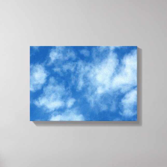 Foto parcialmente turva do céu azul na Canvas (Frente)