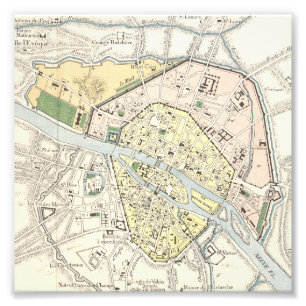 Foto Paris, France: Histórico, mapa do vintage