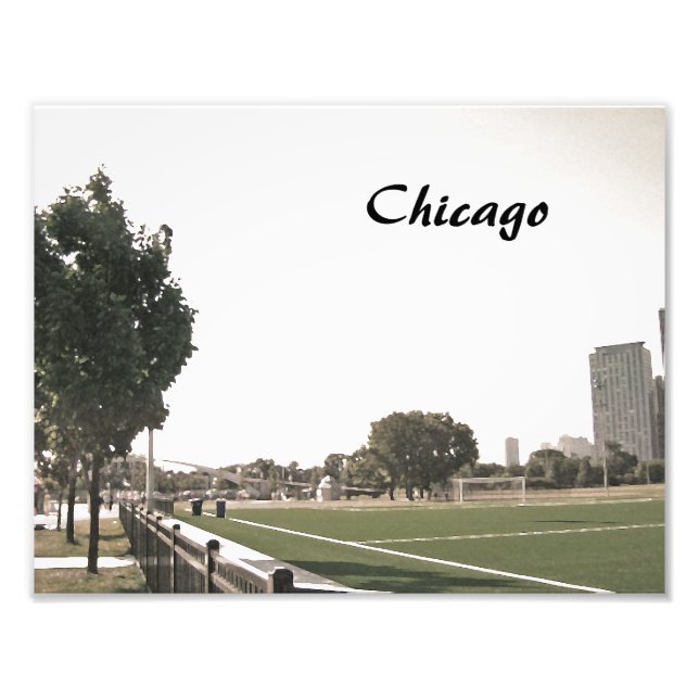 Foto Parque de Chicago em Tons Sépia (Frente)