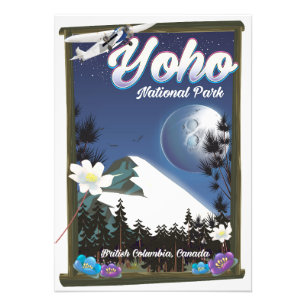 Foto Parque Nacional Yoho Canadá Cartaz de viagem vinta