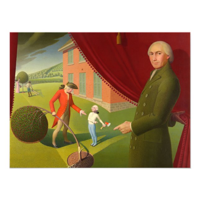 Foto Parson Weems Fable by Grant Wood (Frente)