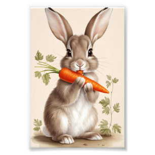 Foto Páscoa Bunny Imprimível Vintage Wall Art