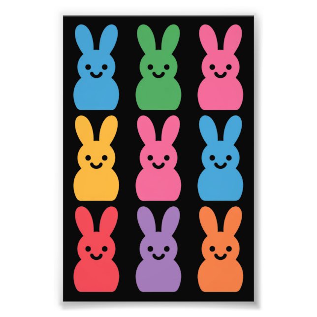 Foto Páscoa Dia Coelhinho Ovos Xadrez Leopardo (Frente)