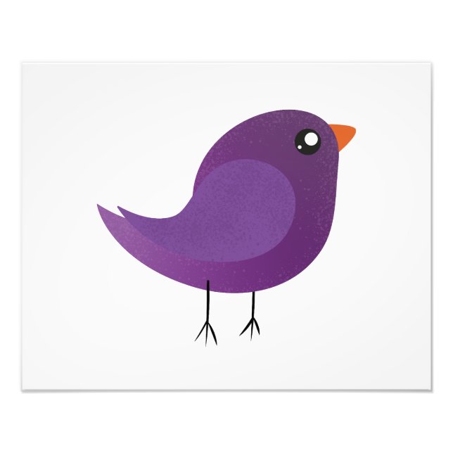 Foto passarinho roxo fofo (Frente)