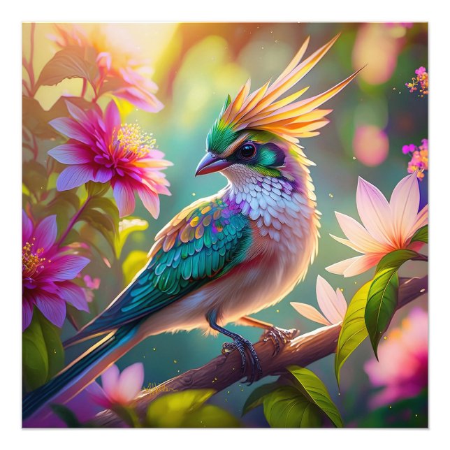 Foto Pássaro da Fantasia da Finch com Cabeça Verde Deit (Frente)