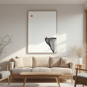 Foto Pássaro no Cliff - Zen Landscape Wall Art - Calm D