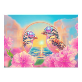 Foto Pássaros legal com óculos Sunset