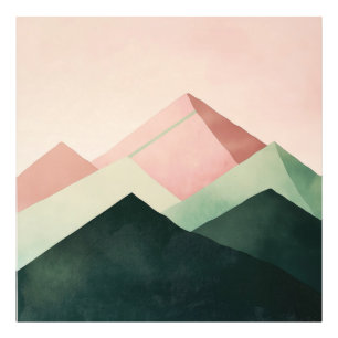 Foto Pastel Ridge – Paisagem Geométrica de Montanha #1