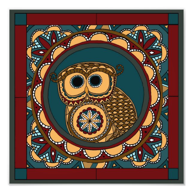Foto Patriotic Owl Mandala (Frente)