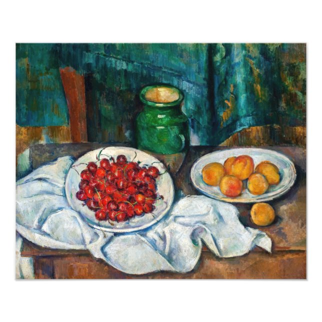 Foto Paul Cezanne - Ainda vive com cerejas e caçadores (Frente)