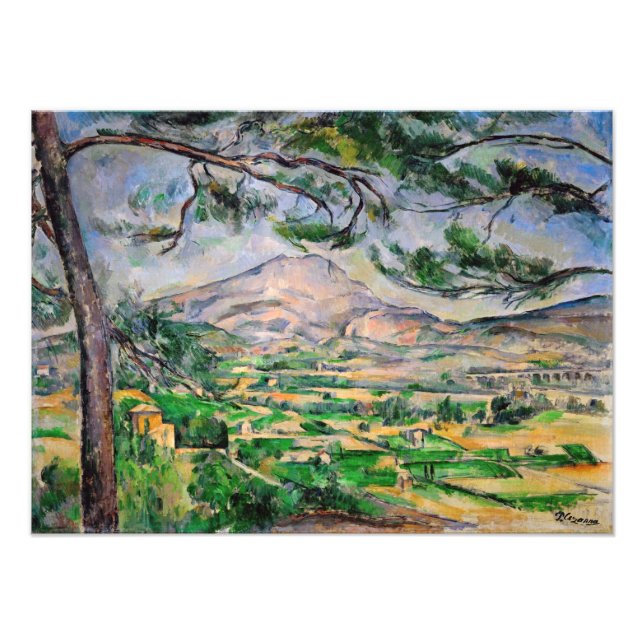 Foto Paul Cezanne - Mont Sainte-Victoire e pinheiro Gra (Frente)