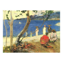 Paul Gauguin Carregadores de frutas na enseada de