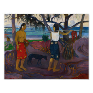 Foto Paul Gauguin - Sob o Pandanus