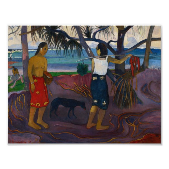 Foto Paul Gauguin - Sob o Pandanus (Frente)