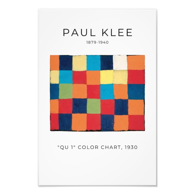 Foto Paul Klee, Gráfico de Cores do Qu 1, Arte Abstrato (Frente)