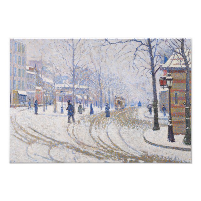 Foto Paul Signac - Neve, Boulevard de Clichy, Paris (Frente)