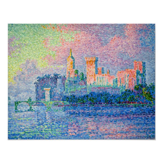 Foto Paul Signac - O Palácio Papal, Avignon (Frente)