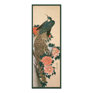 Foto Pavão e Peônias por Hiroshige, Arte Japonês