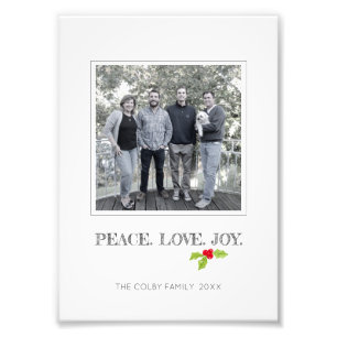 Foto PAZ. AMOR. JOY. Holly NAME YEAR Holiday Keepsa