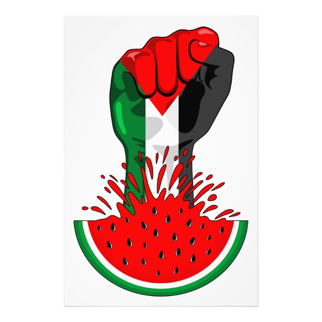 Foto Pé de resistência da Palestina em Watermelon (Frente)