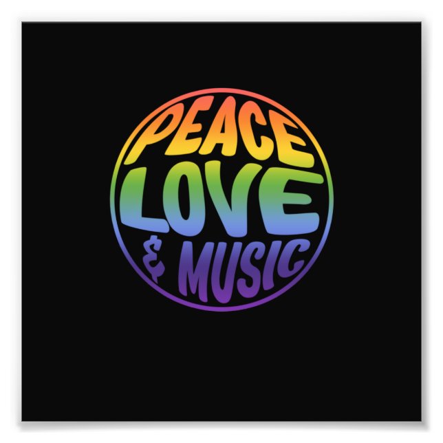 Foto Peace Love Music Support Earth Dia Mundial da Paz (Frente)
