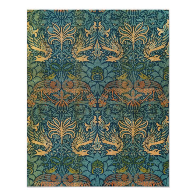 Foto Peacock e Dragon, 1878, por William Morris (Frente)