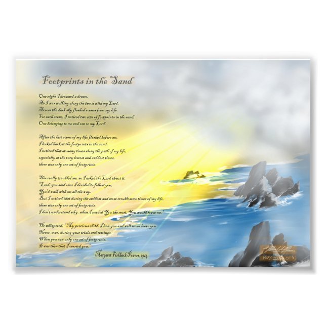 Foto Pegadas na areia... (Frente)