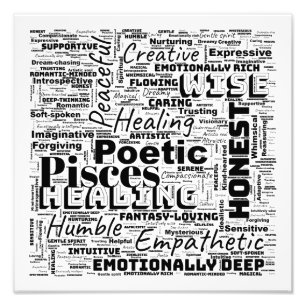 Foto Peixes S-M (Zodiac Word Cloud Inspiration Squre)