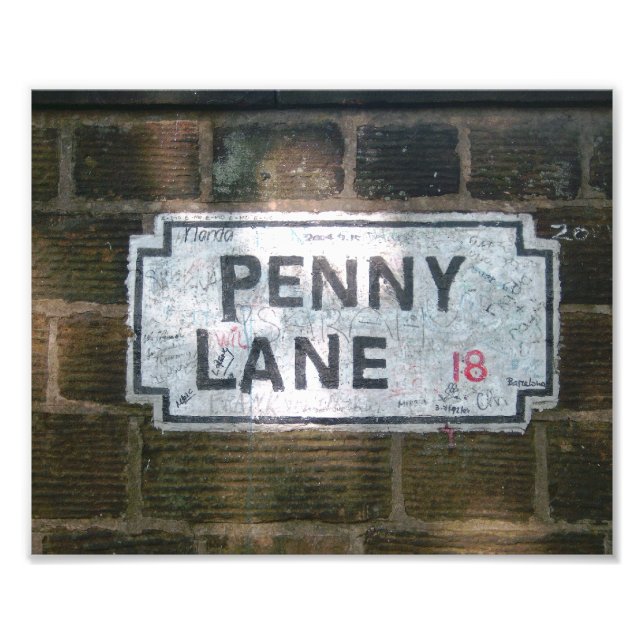 Foto Penny Lane Street Sinal (Frente)